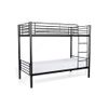 Litera Metalica Doble Cama 90cm As110 Negro + 1 Colchon (90x190 Cm)