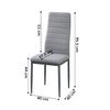 Pack Mesa Redonda De Cristal Templado + 6 Sillas Polipiel/metal Marron 120x75 Cm