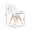 Pack Mesa Redonda De Cristal Templado + 4 Sillas Nordic Blanco 120x75 Cm