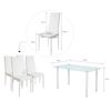 Pack Elegance: Mesa De Cristal Templado + 4 Sillas Polipiel + Mesa De Centro De Cristal Templado Blanco