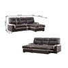 Sofa Cama Chaise Longue Old Farrar 255cm Negro, Chaise Izquierdo