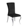 Silla De Comedor En Terciopelo Duquesa, Negro, 4 Unidades