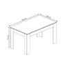 Mesa De Comedor O Cocina Rustic 140cm Blanco Y Cambria