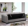 Sofa Cama Keyla 210cm, Con Arcon Gris Oscuro