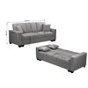 Sofa Cama Keyla 210cm, Con Arcon Gris Oscuro