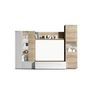 Conjunto Mueble De Salon Con Luz Essential, Blanco Y Roble 260x185 Cm