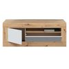 Mueble Tv 2 Puertas Baltik, Blanco Y Roble 139x53 Cm