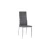 Silla De Comedor En Polipiel/metal Gris, 6 Unidades