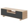 Mueble Tv Zaira 3 Puertas, Cambria Y Grafito 150x46 Cm