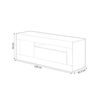 Mueble Tv Neta 2 Puertas, Blanco Y Cambria 139x42 Cm