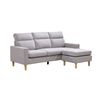 Sofa Agora + Puff Convertible En Chaise Longue 196cm Beige