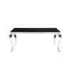 Mesa De Cristal Templado 160cm. Comedor O Cocina, Negro