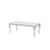 Mesa De Centro De Cristal Templado 120cm Vanguardia, Blanco