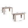 Mesa Extensible De Comedor O Cocina Miramy 178cm, Blanco Y Cambria