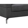 Sofa Chaise Longue Ellen 245cm, Gris Oscuro, Chaise Izquierdo