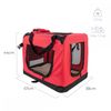 Transportín Para Mascotas | Talla M | Soporta 10 Kg | 57x38x44 Cm | Plegable | Rojo | Balú | Mobiclinic