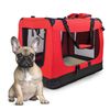 Transportín Para Mascotas | Talla L | Soporta 15 Kg | 70x52,5x50 Cm | Balú | Plegable | Rojo | Mobiclinic