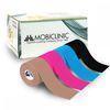 Mobiclinic, Pack De 2 Kinesiotape, Mobitape, Elásticas, Vendaje Kinesiológico, Rollo, 5x5cm, Rosa Y Azul