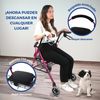 Andador Para Ancianos Mobiclinic Plegable Frenos Aluminio Ligero Con Cesta Y Asiento 4 Ruedas Escorial Rosa