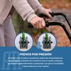 Andador Para Ancianos Mobiclinic Aluminio Ligero Y Plegable Frenos Con Asiento Cesta Y 4 Ruedas Prado Verde