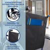 Silla De Ruedas Mobiclinic Plegable Rueda Grande Resistente Reposabrazos Y Reposapiés Fijos Azul Alcazaba