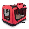 Transportín Para Perros Gatos Mascotas | Talla S| 52cm X 53cm X 9cm | Plegable | Rojo | Balú | Mobiclinic