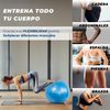 Pelota De Yoga Mobiclinic 58 Cm Inflador Antideslizante Anti-pinchazos Pelota De Pilates Para Fitness, Embarazada Azul