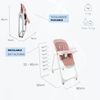 Trona Para Bebé Evolutiva Con Ruedas Mobiclinic Ajustable Regulable Rosa Doble Bandeja Desmontable Lavable