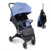 Silla De Paseo Mobiclinic Ultracompacta Trip Arnés Con 5 Puntos Manillar Para Transporte Cesta 0-36 Meses Ajustable Azul