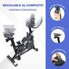 Bicicleta De Spinning Mobiclinic 6 Kg Regulable Pantalla Lcd Soporte Para Movil Pulsómetro Bicicleta Estatica Teide