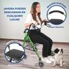 Pack Escorial Plus  Mobiclinic Andador Plegable  Verde  Aluminio  Frenos En Manetas  Cojín Antiescaras  Viscoelástico