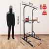 Fitness Mobiclinic Estación De Fondos Multifit Altura Y Respaldo Regulables Power Tower Dip Station Torre Multifuncional Resistente Hasta 200 Kg Gimnasio En Casa Pull-up