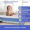 Bañera Para Bebe Mobiclinic Plegable Compacta Antideslizante Con Patas Incluye Tubo De Desagüe Azul Bubba