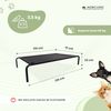 Cama Elevada Para Mascotas Mobiclinic Aislante 122 X 71 X 21 Cm Máx. 60 Kg Ligera Resistente Negra Cleo