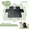 Cubre Asientos De Coche Para Perros Mobiclinic Universal Antideslizante Impermeable Bolsillo Lateral Negro Sammy