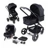 Silla Paseo 3 En 1 Mobiclinic Plegable Monomando I-size Filtro Uv50+ Mosquitera, Saco, Burbuja Lluvia Gris Darky