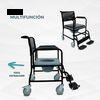 Silla Orinal | Con Tapa | Reposapiés Abatibles | Reposabrazos Extraíbles | Ruedas | Negro | Barco | Mobiclinic