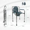 Silla Wc | Con Tapa | Altura Regulable | Reposabrazos | Acero Cromado | Puente | Mobiclinic