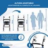 Hércules Andador Para Ancianos Mobiclinic Aluminio Ligero Cesta Y Freno Plegable Con Asiento Y 4 Ruedas Azul