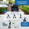 Hércules Andador Para Ancianos Mobiclinic Aluminio Ligero Cesta Y Freno Plegable Con Asiento Y 4 Ruedas Azul