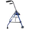 Andador Para Ancianos Mobiclinic Ajustable Plegable Resistente Acero Ligero Con Asiento 2 Ruedas Emérita Azul