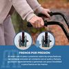 Andador Para Ancianos Mobiclinic Aluminio Ligero Y Plegable Frenos Con Asiento Cesta Y 4 Ruedas Prado Burdeo