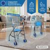 Future Andador Para Adultos Acero Y Aluminio Ligero Plegable Con Asiento Y Ruedas Celeste