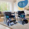 Silla De Ruedas Plegable Mobiclinic Alcázar Ligera Asiento 46cm Freno Y Reposabrazos Reposapiés Abatibles Azul