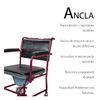 Silla Wc Con Ruedas Y Tapa, Burdeos, Mod. Ancla, Mobiclinic