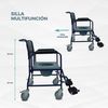 Silla Orinal | Con Tapa | Reposapiés Abatibles | Reposabrazos Extraíbles | Ruedas | Azul | Barco | Mobiclinic