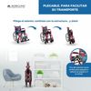 Silla De Ruedas Para Niños | Plegable | Ruedas Grandes | Reposapiés | Rojo Con Tapicería Estampada | Teatro | Mobiclinic