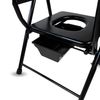 Silla Con Wc/inodoro | Plegable | Negro | Acero Cromado | Guadalquivir | Mobiclinic