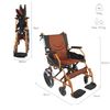 Silla De Ruedas Pirámide Mobiclinic 41 Cm Plegable Aluminio Freno En Manetas Reposapiés Reposabrazos Naranja