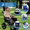 Silla De Ruedas  Mobiclinic Plegable  Aluminio  Frenos En Manetas  Ancho Asiento 46cm  Azul  Pirámide